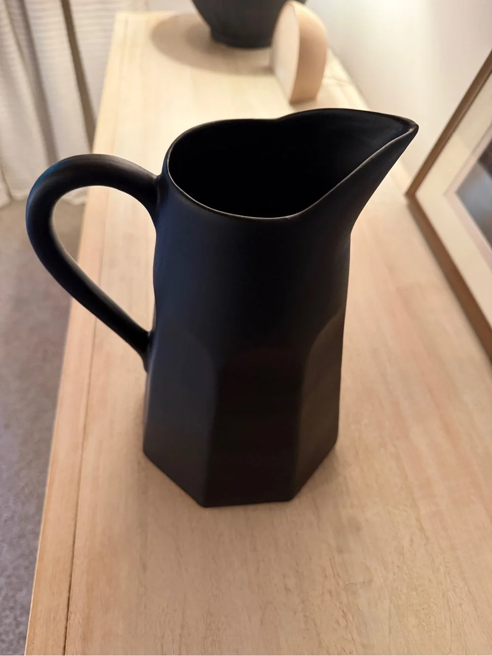 Black pitcher, Leanne Ford by Crate & Barrel